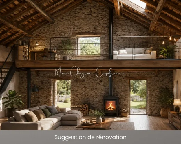 Grange + Maison entre campagne et ville - VENARSAL (19) — photo 2