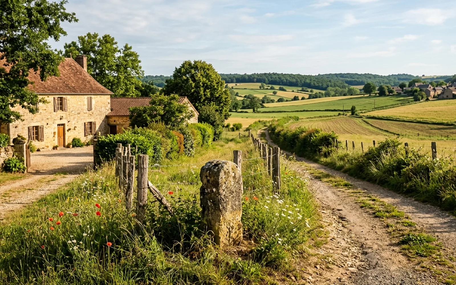 Servitudes et bornage d'un corps de ferme