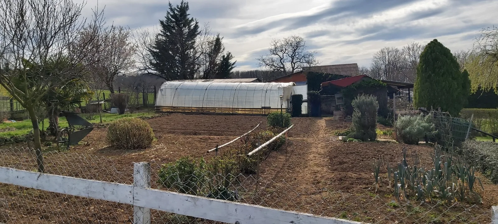 propriété agricole avec habitation, bâtiments agricoles et terrain — photo 4